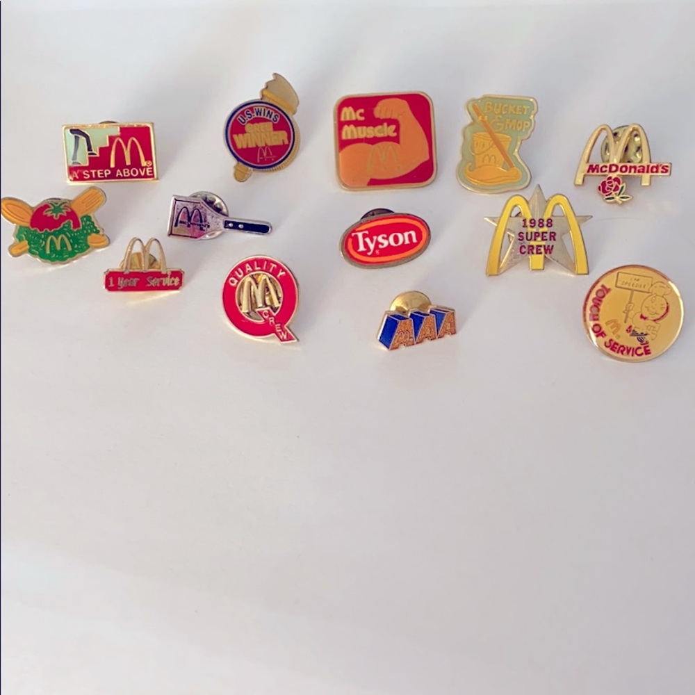Collectible 1980’s McDonalds Crew Pins